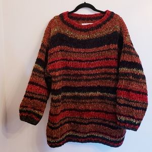 Jones New York hand knit chunky sweater size M
